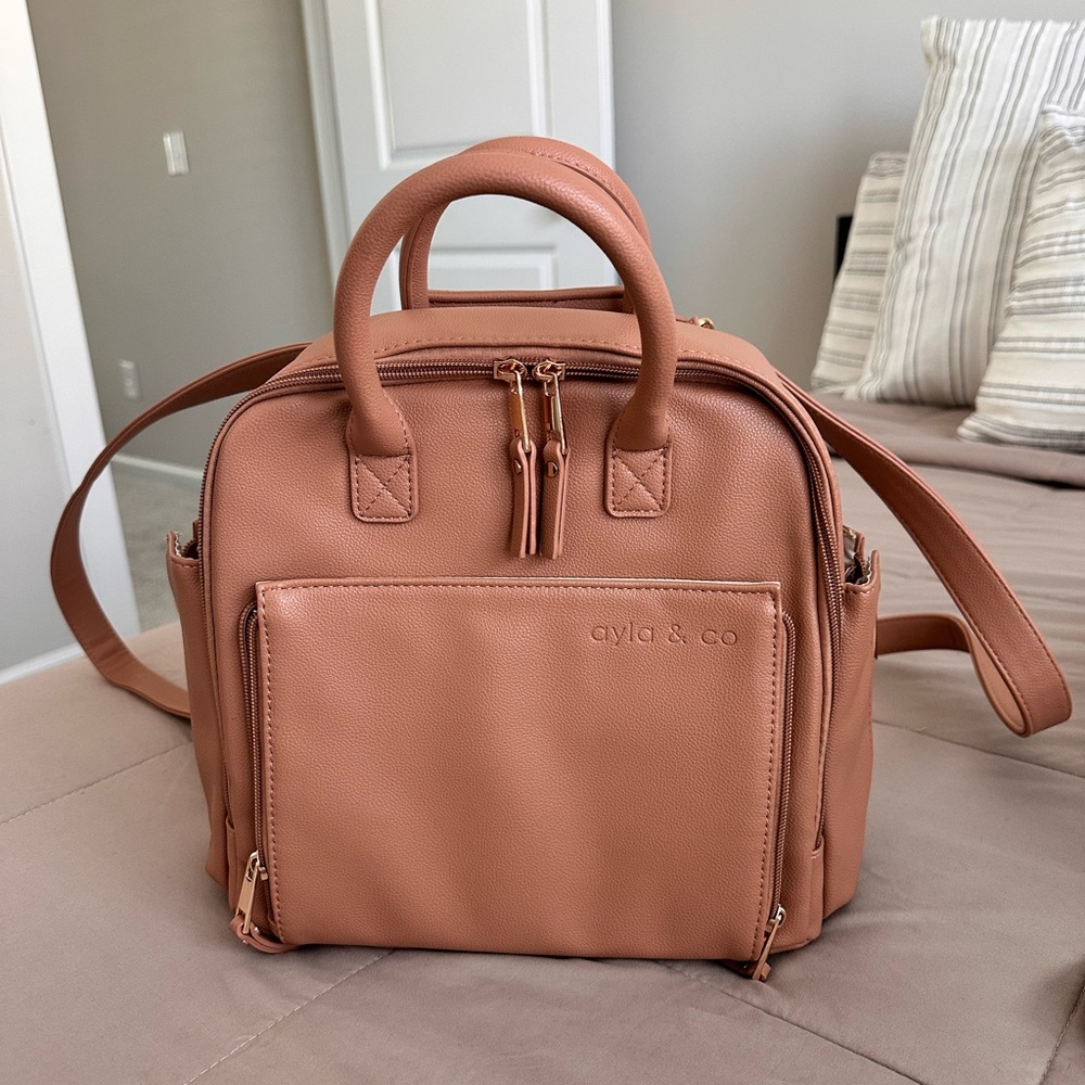 Ayla & Co Dusty Rose Baby Bag with Multiple Carry Options